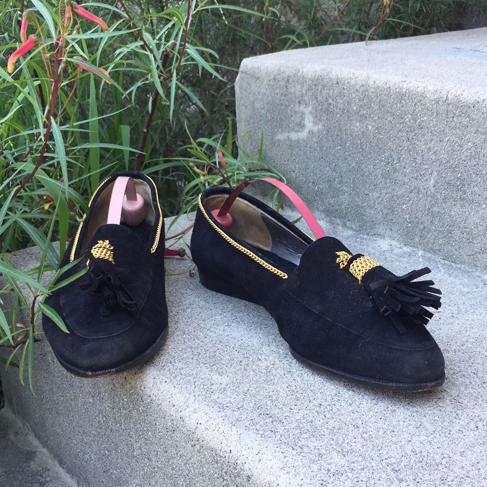 Susan Bennis Warren Edwards smoking loafers